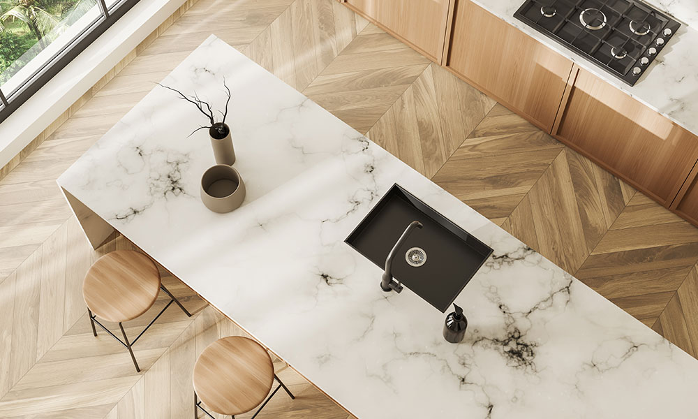 Modular-Kitchen-With-Marble-Countertop