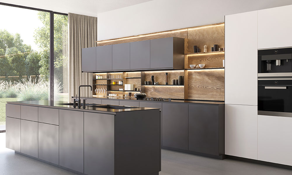 Open-Space-Modular-Kitchen-With-Graphite-Shade